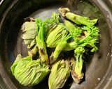 簡単　タラの芽たらこパスタ作り方1写真