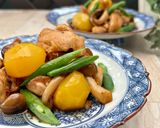 和栗：練馬江戸栗レシピ『栗と鶏肉の甘辛煮』作り方7写真