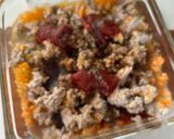 レンチン　ひき肉丼作り方4写真