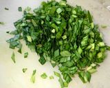 バタフライピー鶏めし〜ニラダレをかけて〜作り方3写真