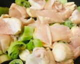 鶏肉と長ネギのスライスチーズ炒め作り方2写真