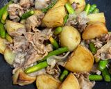肉じゃが炒め煮➕アスパラ作り方7写真