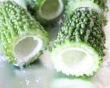 【ゴーヤの肉詰め唐揚げ（スパイス）】作り方2写真