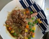 レンジ簡単中華風梅ウスター照味炒飯弁当作り方5写真