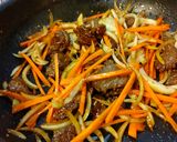 漬けハラミ野菜炒め。作り方5写真
