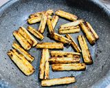 焼きごぼう 洗って切って焼く 美味しい〜作り方3写真