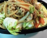 鉄板味噌焼うどん作り方8写真