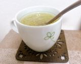 朝の一杯に♪姜葱醬と糸寒天のスープ作り方1写真
