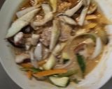 お一人様簡単洋風ウスターキムチ味根菜青椒肉絲風作り方14写真