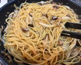 サバ缶としめじの和風パスタ作り方6写真