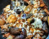 とろ～り温玉チーズ♪お月見茄子ミート丼作り方5写真