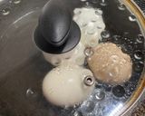 時短簡単ゆで卵♡フライパンに水1センチ作り方2写真