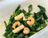 簡単！美味！シーフードニラ玉エビとイカ作り方4写真