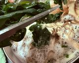 消費期限まで急げ‼️塩蔵わかめの味噌汁🤣作り方4写真