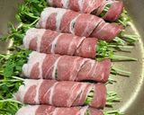 豆苗の豚肩ロースまきまき作り方2写真