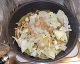 シーフードキャベツのクリームスープパスタ作り方2写真
