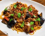 【茄子と挽き肉🍝】生トマトミートパスタ🇮🇹簡単🍆🍅作り方5写真