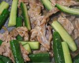 簡単♪豚こまときゅうりのごま味噌炒め作り方4写真