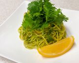 パクチーと干し小エビのペペロンチーノ風作り方9写真