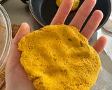 カボチャの煮物で甘じょっぱチーズお焼き作り方3写真