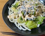 キャベツと春菊の炒めマヨしらす。作り方7写真