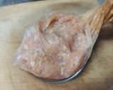 オクラとヤングコーンの鶏ひき肉挟み焼き作り方2写真