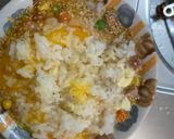 レンジ簡単クリーミーチャプチェ味炒飯弁当作り方8写真