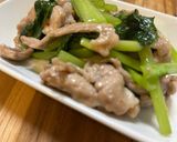 材料２つ！豚肉と小松菜のやみつき☆旨塩炒め作り方4写真