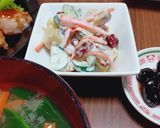 さつま芋サラダにクランベリー作り方3写真