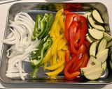 ズッキーニなどの夏野菜彩りチャプチェ作り方1写真