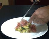 柿と生ハムのパスタ作り方22写真