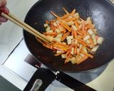 大根の皮とニンジンのきんぴら作り方3写真