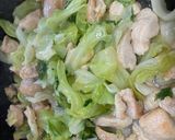 鶏胸肉、大葉、キャベツのサッパリ炒め作り方5写真