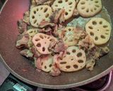 簡単★昼食！牛肉と蓮根のポン酢炒め作り方3写真