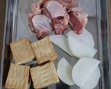 煮込み10分♪鶏大根厚揚げの煮物作り方1写真