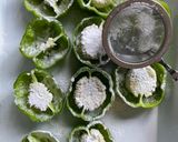 ぼたんこしょう（辛いピーマン）の肉詰めチーズがけ作り方4写真