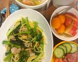 🌟[簡単] 菜の花のペペロンチーノ風🌶️作り方4写真