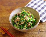 レンジで★ごま油香る！豆苗と豚肉のめんつゆ和え作り方9写真