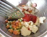 まぜて焼くだけ❤オムライスｎａ炒り豆腐作り方1写真