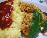 まぜて焼くだけ❤オムライスｎａ炒り豆腐作り方5写真