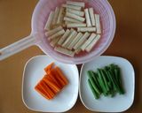 ご飯がすすむ☆牛肉と彩り野菜の八幡巻き作り方1写真