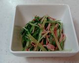 みず菜とハムのおひたし☆ごま油風味作り方2写真