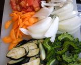 夏野菜のキーマカレー!♪作り方1写真
