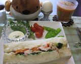 カフェ風サンドイッチ作り方4写真