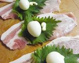 豚肉のしそうずらフライ マヨネーズ風味作り方1写真