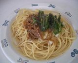 ツナとなめたけのおろしパスタ作り方4写真
