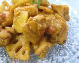 鶏肉とれんこんの梅酒煮作り方4写真