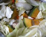 ☆がらスープで緑黄色野菜の豆乳煮込み☆作り方4写真