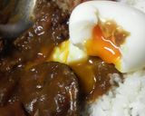 カレーバリエ☆コロッケと半熟卵のせ～作り方4写真