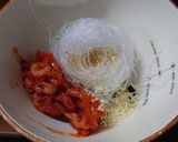 レンチン！キムチわかめ春雨豆乳スープ作り方2写真